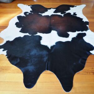 A Richly Coloured White Based Tri Coloured Hide - A Gorgeous Cowhide Rug