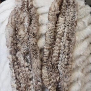 Muted Tones - A Super Soft and Versatile  Rex Rabbit Fur Scarf