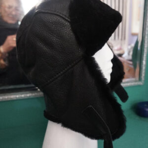 A High Quality Lambskin Shearling Leather Aviator/ Trapper Hat
