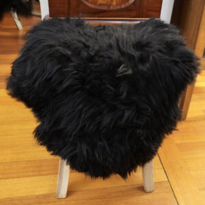 Natural Black Long Wool Icelandic Sheepskin Rug
