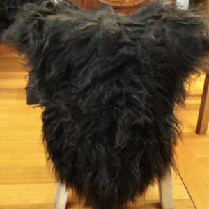 Naturally Black and Beautiful - A Genuine Icelandic Long Wool Sheepskin Throw Rug