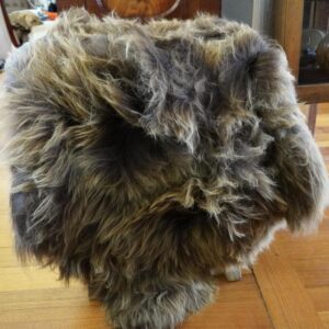 A Wild and Wonderful Natural Sun Kissed Brown Long Wool Icelandic Sheepskin Throw Rug