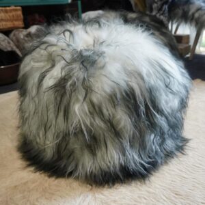 Stumpy Poof - made from Genuine Icelandic Long Wool Sheepskin - A Comfy Delight !!