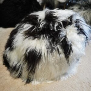 WONDERFUL SPOTTED LONG WOOL ICELANDIC JUNIOR BEANBAG - FROM INFANT TO CHILD IN COMFORT AND STYLE