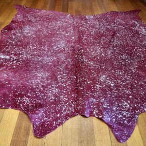 An Amazing Deep Red Based Hide Covered in a Stunning Silver Foil Devore - Just Brilliant !!