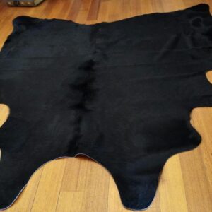 Jet Black and Beautiful - A Beautiful Cowhide Rug