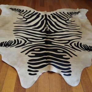 A Touch of Africa - A Wonderful Zebra Printed Cowhide Rug
