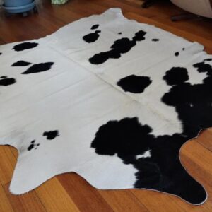 Call Me Daisy - A Beautiful Thick & Soft Black on White Friesian Cowhide Rug