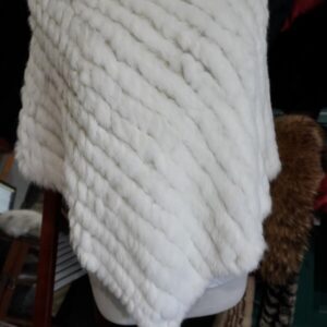 Snow White - A Beautiful Rabbit Fur Poncho.