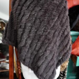 A Gorgeous Warm Cocoa Brown Rabbit Fur Poncho