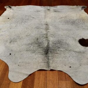 A Fine Grey Fleck  - A Thick Soft Heavy Coat - A Beautiful Premium Cowhide Rug