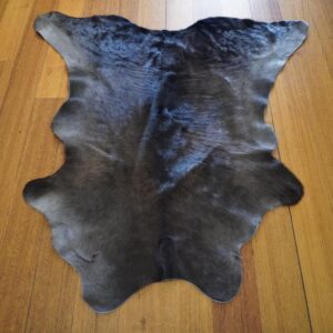 FOR SIRPA. - A Beautiful Glossy Coat - A Gorgeous Dark Toned Calfkskin Rug