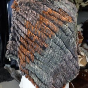 Russet Tones - A Beautiful Rabbit Fur Poncho