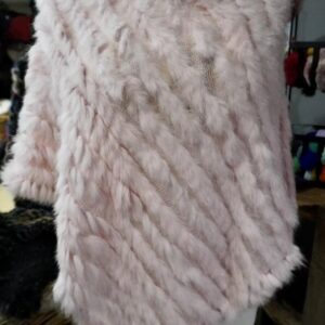 Pretty in Pink  - A Gorgeous Rabbit Fur Poncho