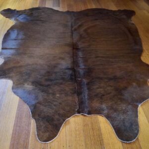 A Rich Brown - A Beautiful Brindled Wave- A Smooth & Silken Cowhide Rug