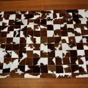 Brown and White - A Beautiful Country Style Patchwork Cowhide Rug