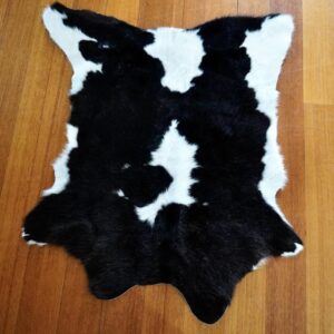 Lovely Markings - A Beautiful Super Soft Friesian Calfskin Rug