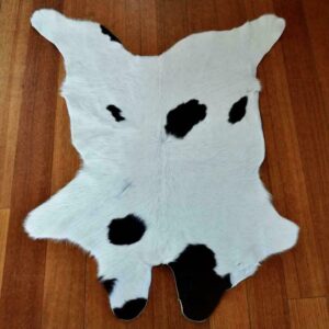 Black on White - A Simply Beautiful Calfskin Rug