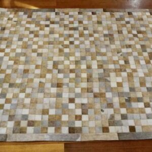 Soft Steel Grey & Jersey Caramel Tones Combine in this Gorgeous Cowhide Rug