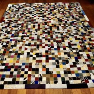 A Riot of Carnival Colours Create this Wonderful 2.50 x 2.00 metre Cowhide Rug