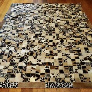 Out of Africa - A Wonderful Animal Print Collage - A Designer Cowhide Rug