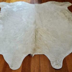 As Near Perfect as Nature Can Get - A Silken Ivory Coated Hand Selected Upholstery Grade Cowhide Rug