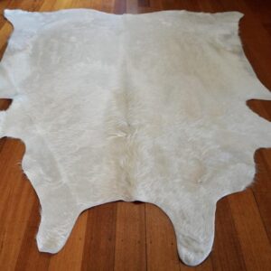 Soft Ivory Tones - A Wonderful Upholstery Grade Premium Cowhide Rug