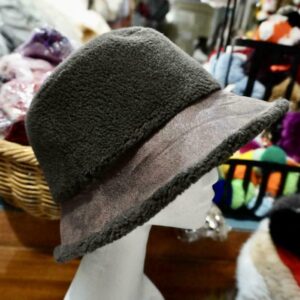 Stylish Pure Shearling Wool Cocoa Brown Bucket Hat - Stay warm this Winter