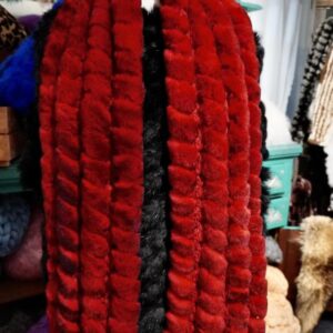 Super Soft & Super Warm - A Stunning Fire Engine Red Rex Rabbit Fur Scarf