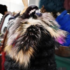 Warm Style for Winter - A Beautiful Multi Coloured Rex Rabbit and Fox Fur Scarf