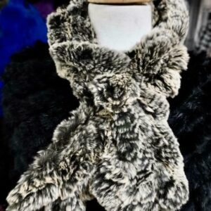 Beautiful Ruffled Rex Rabbit Scarf -  A Wonderful and Versatile Addition to your Wardrobe