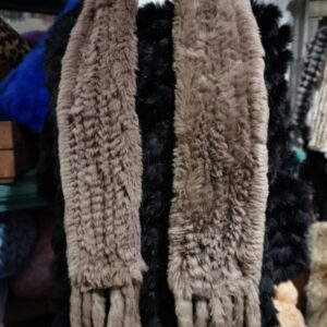 Classic Colour and Classic Style -A Beautiful Fringed Rabbit Fur Scarf