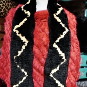 Thick, Soft & Warm - A Beautiful Patterned Rabbit Fur Scarf