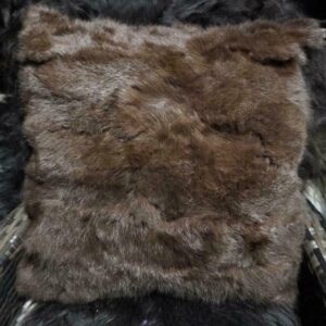 A Rich Cocoa Brown Super Soft 50cm Square Lapin Cushion Cover