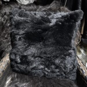 Beautiful JEt Black Super Soft Lapin Cushion Cover