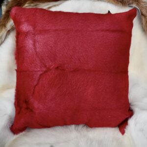 Stunning Rich Red 50cm Square Lapin Cushion Cover