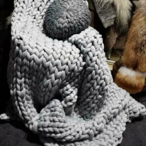 Lovely Round Chunky Knit Cushion -