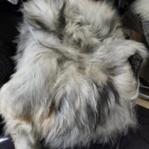 A Stunning Natural Grey Long Wool Sheepskin Rug