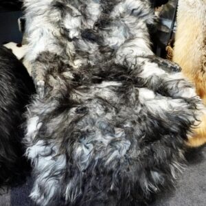 Black Streaks Through This Wild & Wonderful Long Wool Icelandic Sheepskin RUg