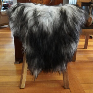 Stunning Natural Grey Long Wool Icelandic Sheepskin Rug