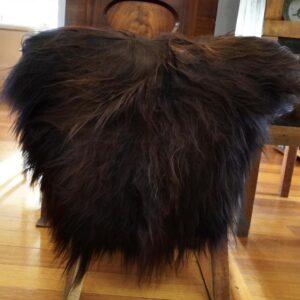 Wild & Wonderful _ A Dark Rust & Black Long Wool Icelandic Sheepskin Rug
