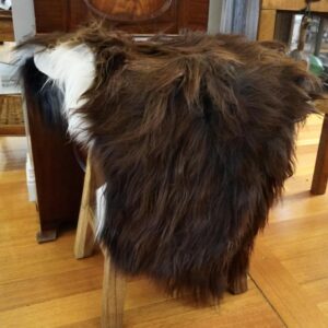 A Rare & Beautiful Tri Coloured Icelandic Sheepskin Rug