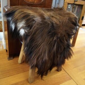 A Rare & Beautiful Tri Coloured Icelandic Sheepskin Rug