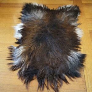 A Rare & Beautiful Tri Coloured Long Wool Icelandic Sheepskin Rug