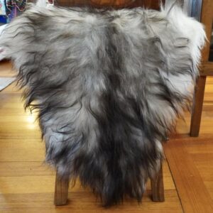A Wonderful Natural Grey Toned Long Wool Icelandic Sheepskin Rug