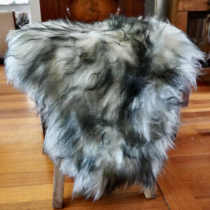 A Beautiful Large Dark Tipped Icelandic Sheepskin Rug