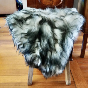 Black & White - A Simply Beautiful Design Delight - A Lovely Long Wool Icelandic Sheepskin Rug