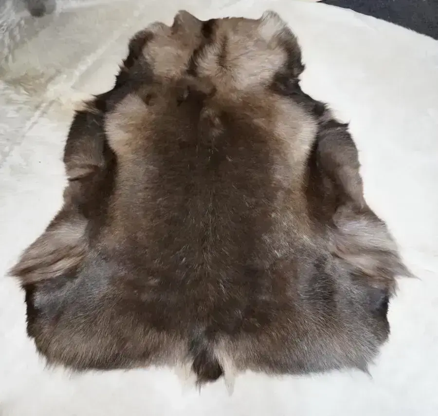 Subtle Dark Tones - A Beautiful Premium Reindeer Hide - From Finland with Love