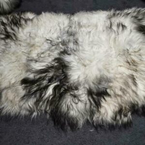 Beautiful Natural Grey Tones grace this Wonderful 1700mm x 1100mm Icelandic Long Wool Throw Rug
