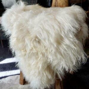 So Beautiful - A Wonderful Natural White Long Wool Icelandic Sheepskin Rug